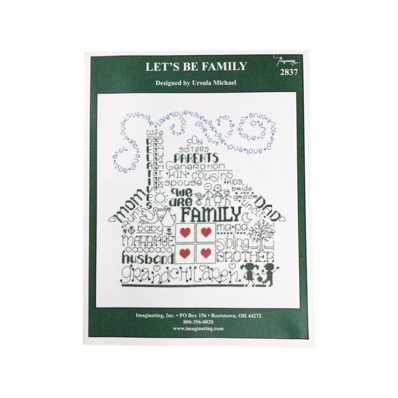 Ursula Michael Let's Be Family Counted Cross Stitch Pattern/Instruction - Picture 1 of 2